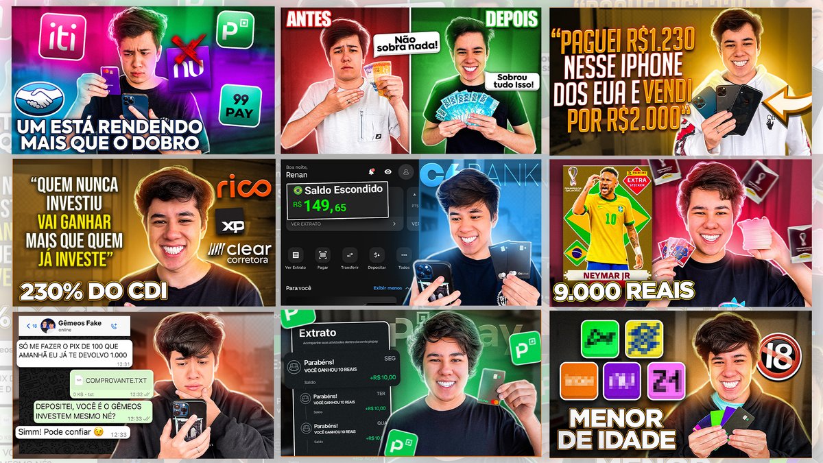 Compilados thumbnails produzida p/movengrowth
★ Agradeço a todo feedback!

#thumbnail #YouTube #designers