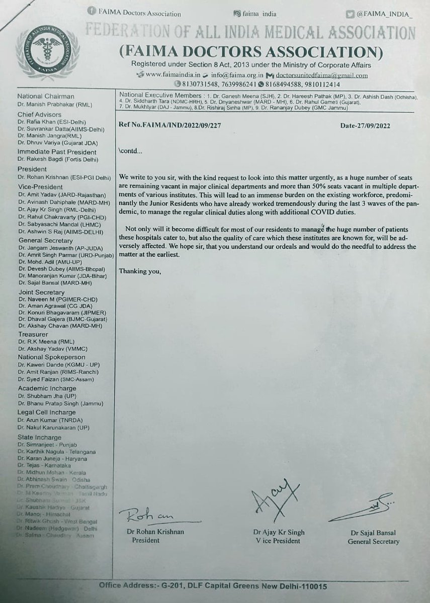 FAIMA Doctors Association tweet media