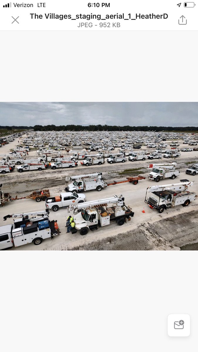 DukeEnergy_FL's tweet photo. This is what hurricane response readiness looks like. The @DukeEnergy staging area near the Villages. #HurricaneIan https://t.co/0Zbs1ERZf8