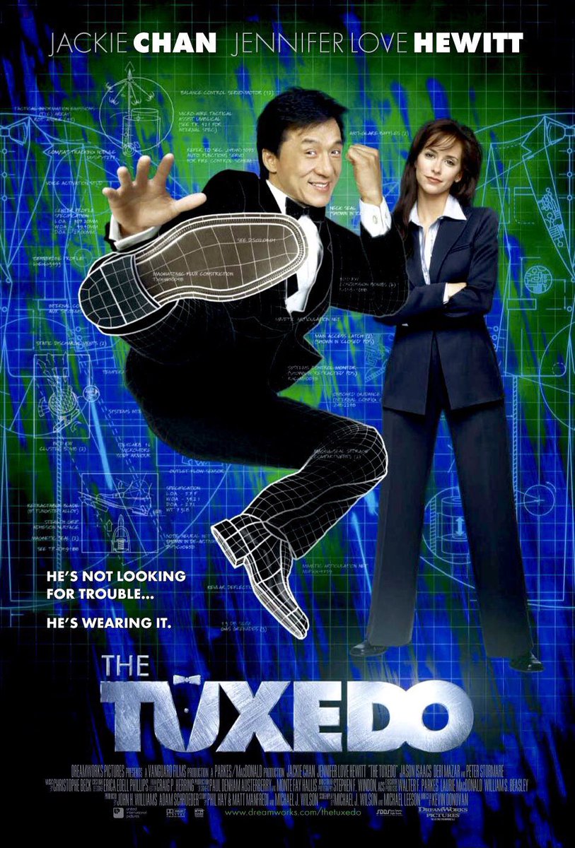 FilmNewsNos's tweet photo. 🎬MOVIE HISTORY: 20 years ago today, September 27, 2002, the movie ‘The Tuxedo’ opened in theaters!
#JackieChan #JenniferLoveHewitt #JasonIsaacs #DebiMazar #RitchieCoster #PeterStormare #MiaCottet #RomanyMalco #DanielKash #BoydBanks #ColinMochrie #ChristianPotenza #ScottWickware https://t.co/5BPvhLXLK6