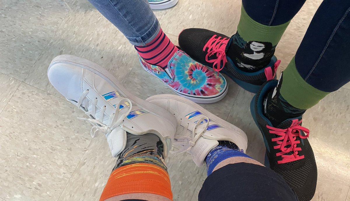Art teachers have the silliest socks on the block! #BeEliteWMS #WeAreTheLight <a href="/HumbleISD_WMS/">Woodcreek Middle</a> <a href="/HumbleISD/">Humble ISD</a> <a href="/VisualArtHumble/">Humble ISD Visual Arts</a> <a href="/HumbleISD_Arts/">Humble ISD Fine Arts</a> <a href="/WoodcreekA/">WoodcreekArt</a>