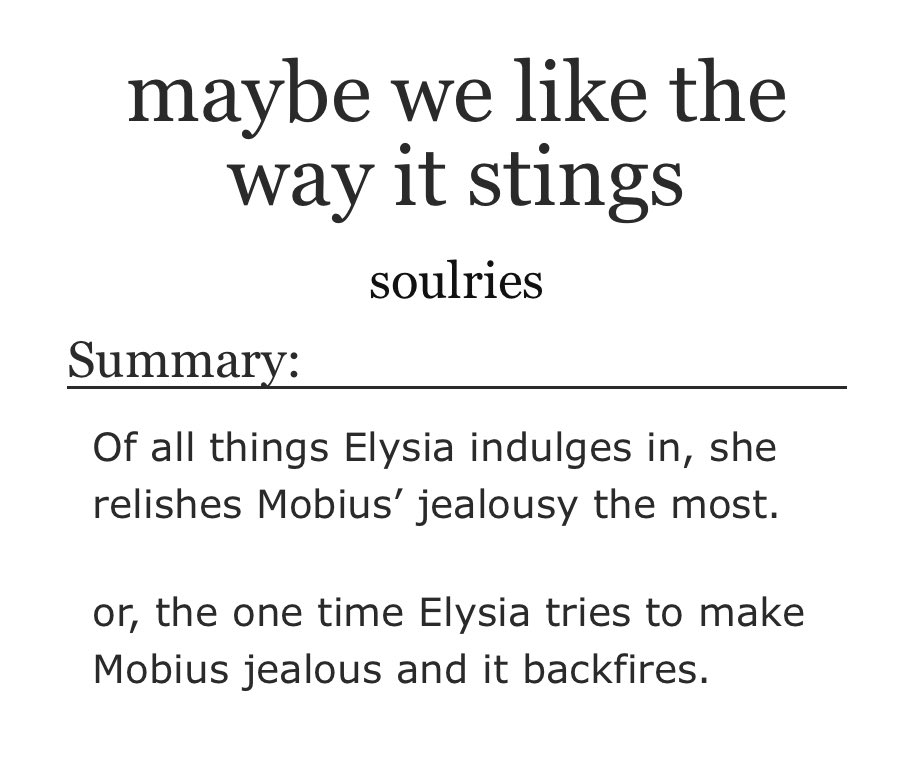 quick and short 🔞 #elymobi :3
🔗 ao3.org/works/41945952