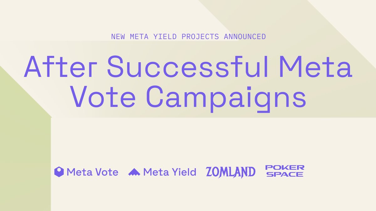 meta_pool's tweet photo. 📣 The first ever #MetaVote campaign has ended! Congratulations to @Poker__Space @Zomland_Game! 🎉
🛰️ Now, we're preparing their #MetaYield campaigns
But the competition for the next Meta Yield project continues on https://t.co/tjcQZU07Xu
Read more⬇️
https://t.co/ZSyfxqw2GT https://t.co/jA0s9WFp24