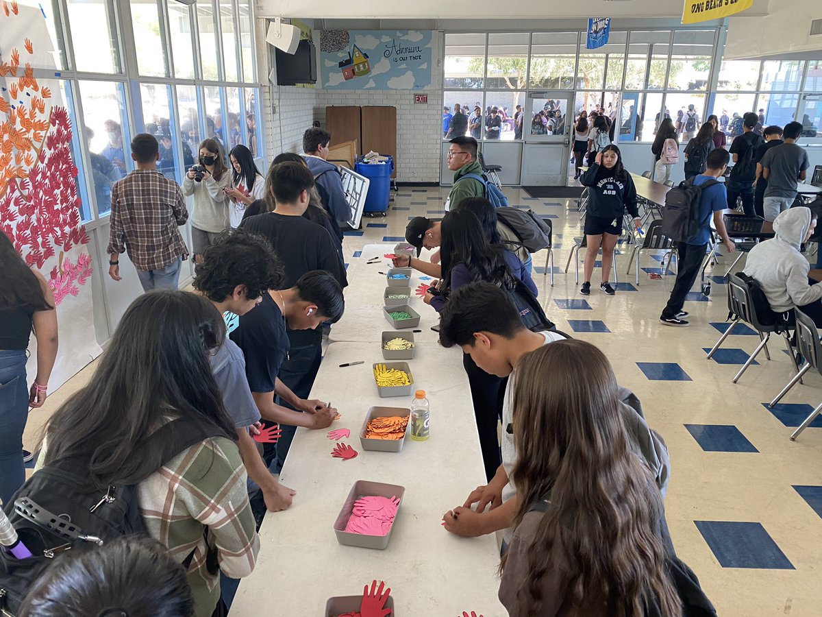 MHS suicide awareness poster pledge and hand tree are under construction! Stay tuned for the final product! <a href="/CavCounselors/">MHS Counselors</a> <a href="/MontclairCavs/">Principal Gomez</a> <a href="/monica_barberi/">CAV Achievement</a> <a href="/MHS_EduServices/">Austin Rico</a> <a href="/bfd_queen/">Dr.BFD@EHS</a> @CAV_APIntern <a href="/MontclairASB/">Montclair ASB</a> <a href="/CAVSRenaissance/">MHS Renaissance</a>