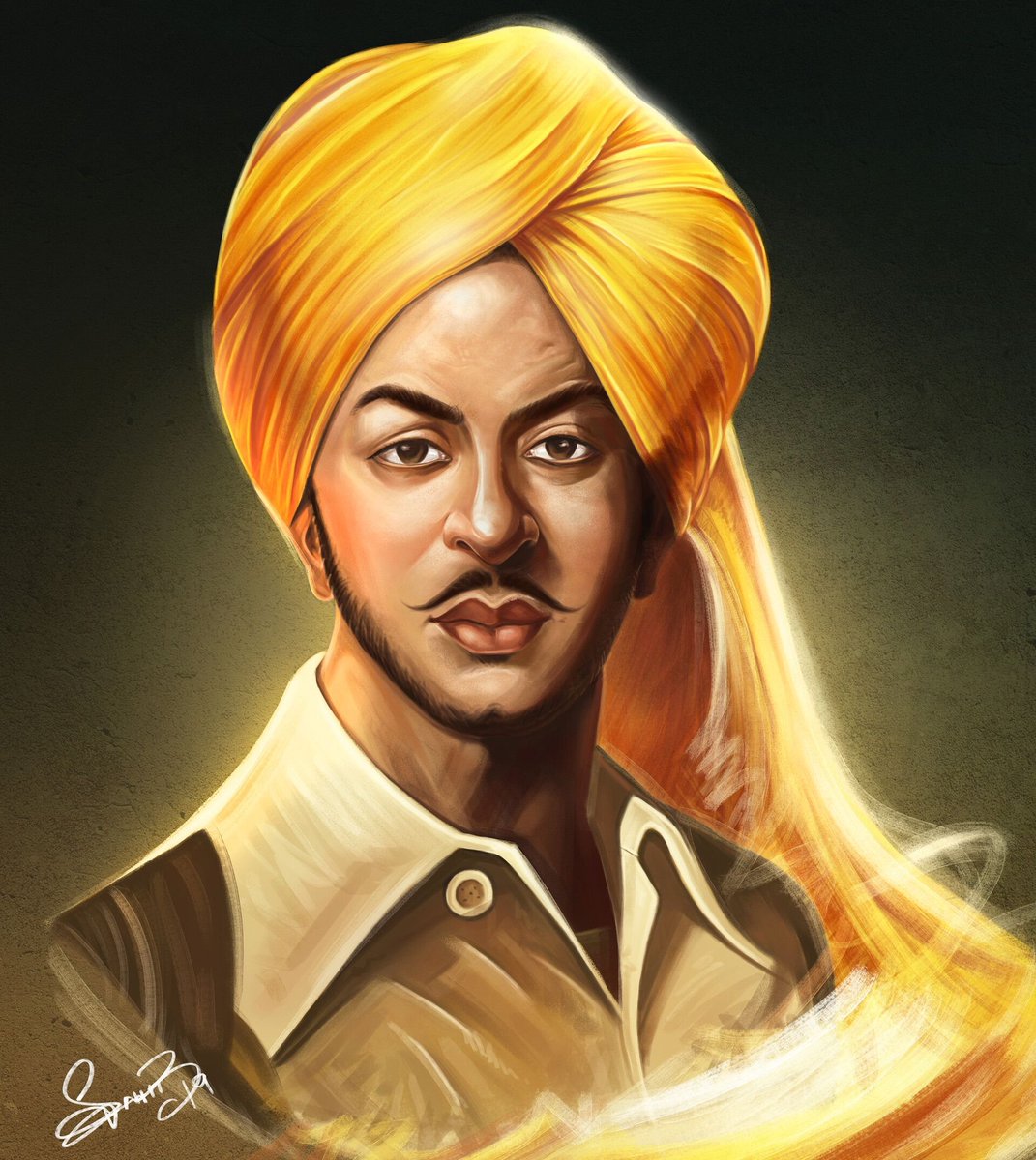 shibanugrah's tweet photo. " इस कदर वाक़िफ़ है मेरी कलम मेरे जज्बातों से,
अगर में इश्क़ लिखना भी चाहूँ तो इंक़लाब लिख जाता है। "

My devotional tribute to my favourite hero,greatest freedom fighter &amp; ideal of many Saheed-E-Azam #bhagathsingh on his birth anniversary.
#BhagatsinghJayanti #InquilabZindabaad https://t.co/xOSx9H1nGc