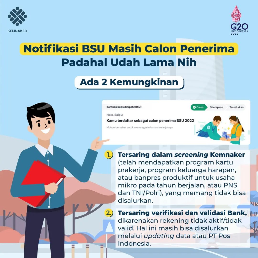 Notifikasi #BSU 2022 Masih Calon Penerima di SiapKerja?

Ini Minaker kasih jawabannya ya.

#BSU2022 #BSUTepatSasaran #BSUntukPekerja