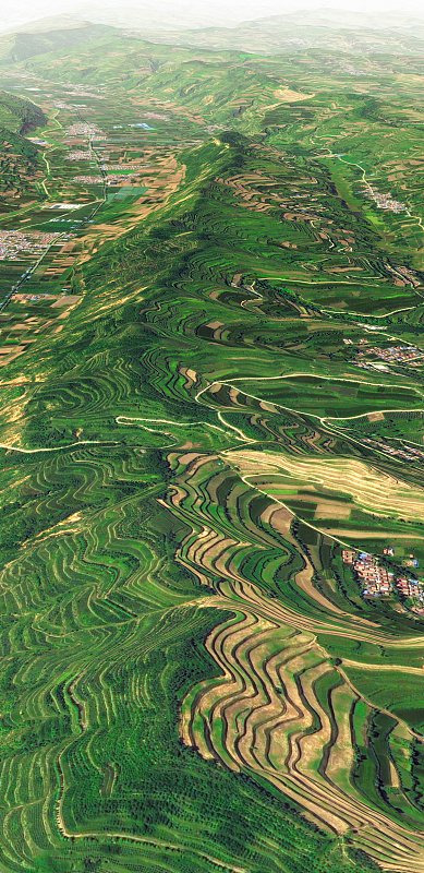 ExploreGansu's tweet photo. #FlyOverGansu 🌾☁️🌾A green sea of rice paddy fields lies beneath a blanket of clouds in Pingliang of #Gansu province. #CharmingGansu #GansuGlance #AmazingGansu https://t.co/LwQ5h3ldIw