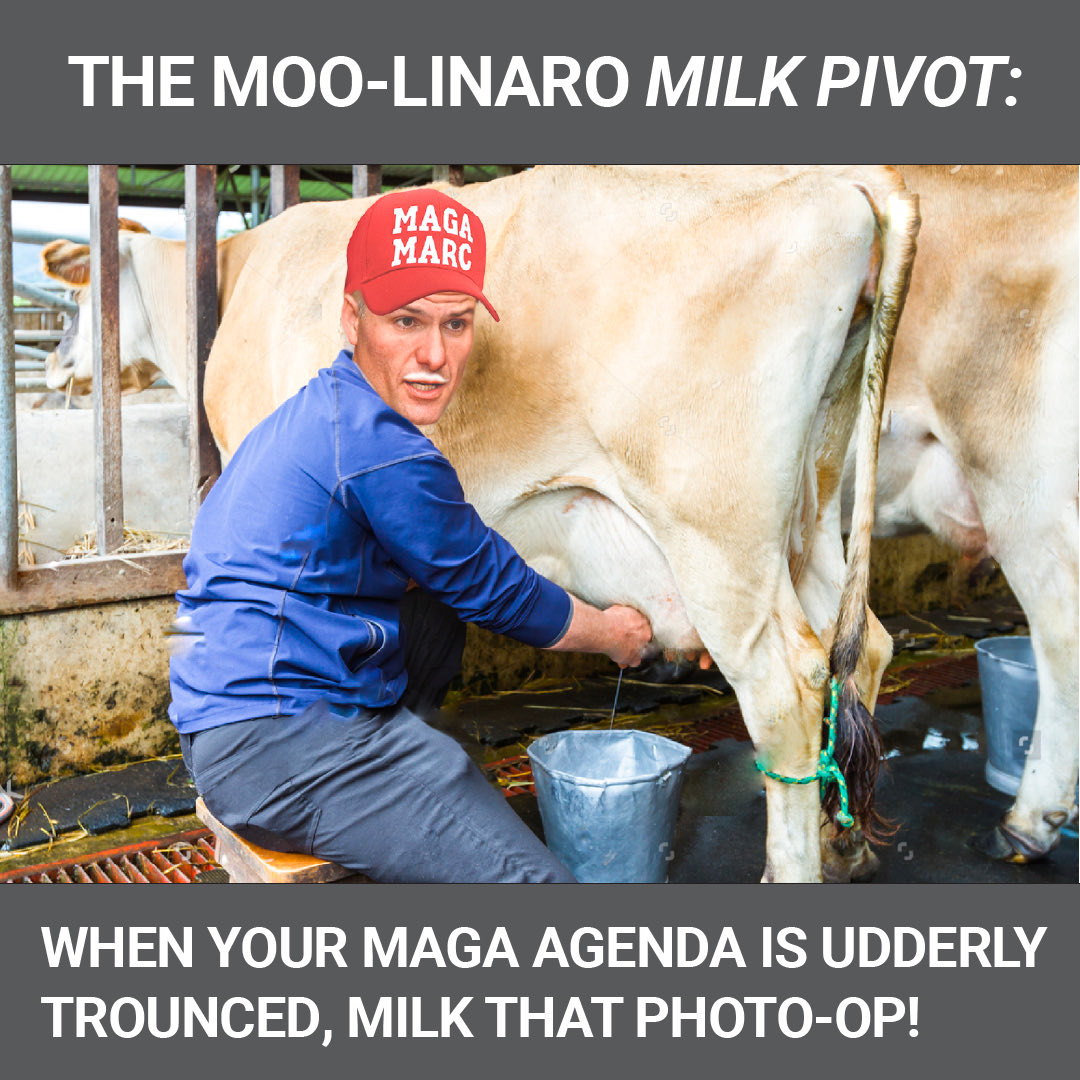 HudsonValour's tweet photo. @StandByYourMann @EliseStefanik @CastelliMatt Go get Bessie it’s time for a GOP milk pivot!  Just like Moo-linaro… https://t.co/2qqwanROlw