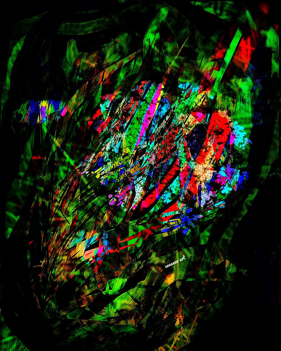 Herbivorus chromatix - colorful resonance of the herbivorous deer clan! #artsy #goodvibes #intuitiveart #fancydeer #maskedsinger #colorful #cartoonish #newartist #abstractart #artist #eneanzoarts