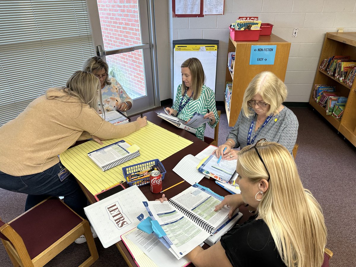 CDavisCoach's tweet photo. Teachers at Salemburg Elementary are digging into reading at the LETRS PLC. @SuzanneSell @SampsonSchools #herewegrow https://t.co/TbFNH41D2x
