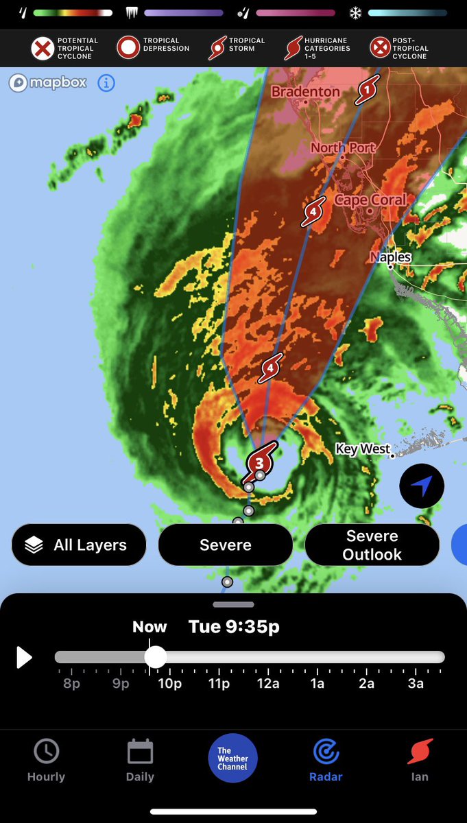 TEAL72 Hurricane Hunter flying into hurricane IAN.