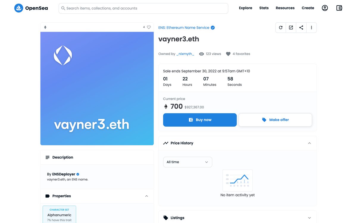 sidomains's tweet photo. not sure if this guy will get what he's asking for 🤔
@garyvee @Vayner3 #Vayner3 #ens #ensdomains #Web3 #nft #domain #ensvision #metaverse https://t.co/H9LzVUcagh