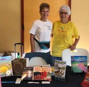 Saturday, Sue Houser, author of Wilmettie, a story based on her grandmother's covered wagon trip to New Mexico, Hot Foot Teddy: The True Story of Smokey Bear, and other wonderful books, and I had fun selling our books at the Faith Lutheran Church Fall Fair in Albuquerque.
