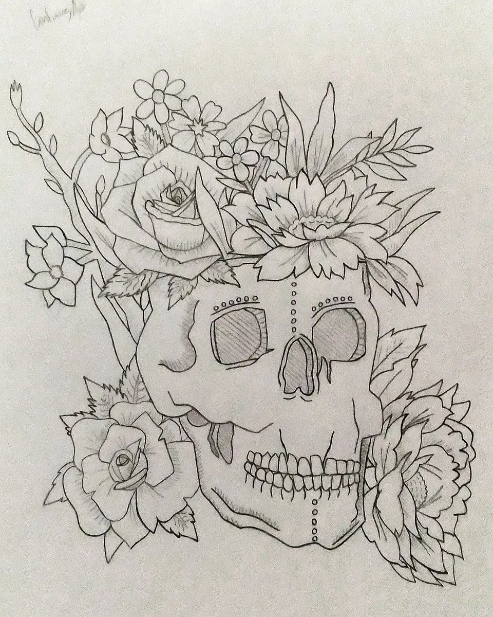ArtConfusing's tweet image. &quot;💀🌺🥀Life &amp;amp; Death🥀🌺💀&quot;
#confusingart #new #art #design #lifeanddeath #life #death #skull #flowers #roses #myart #artist #ArtistOnTwitter #foryou #fyp #FYP #darkart #darkartist #macabre #macabreart #tattoo #tattooart #drawing #ArtOfTheDay #nyc #NycArt #ArtLovers #fypシ