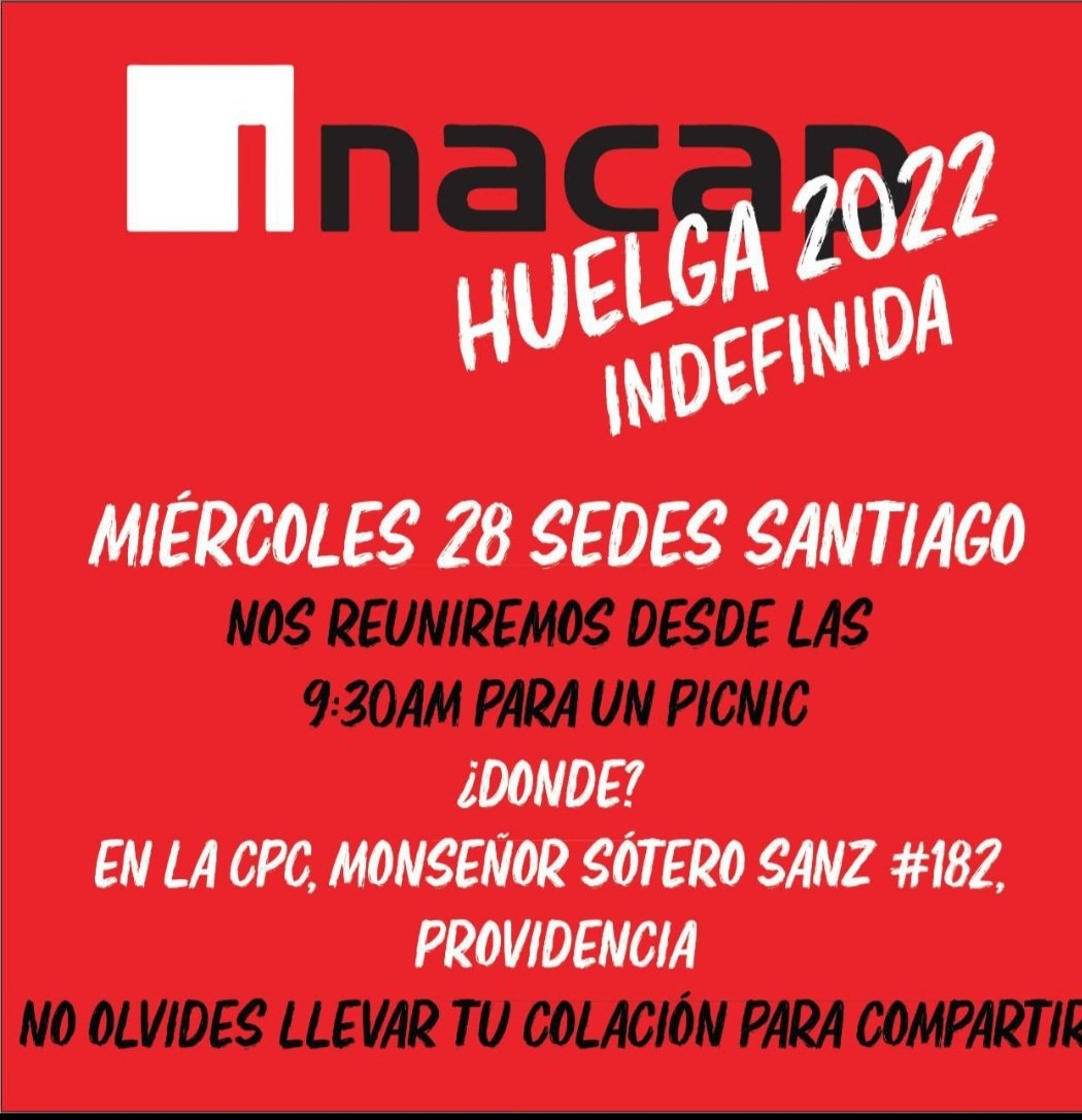 teresa_olave's tweet photo. Mañana seguimos en nuestra huelga Inacap con todo a la CPC #huelgainacap2022 #huelgainacap #huelgaindefinidainacap https://t.co/PQBk6x2n0v