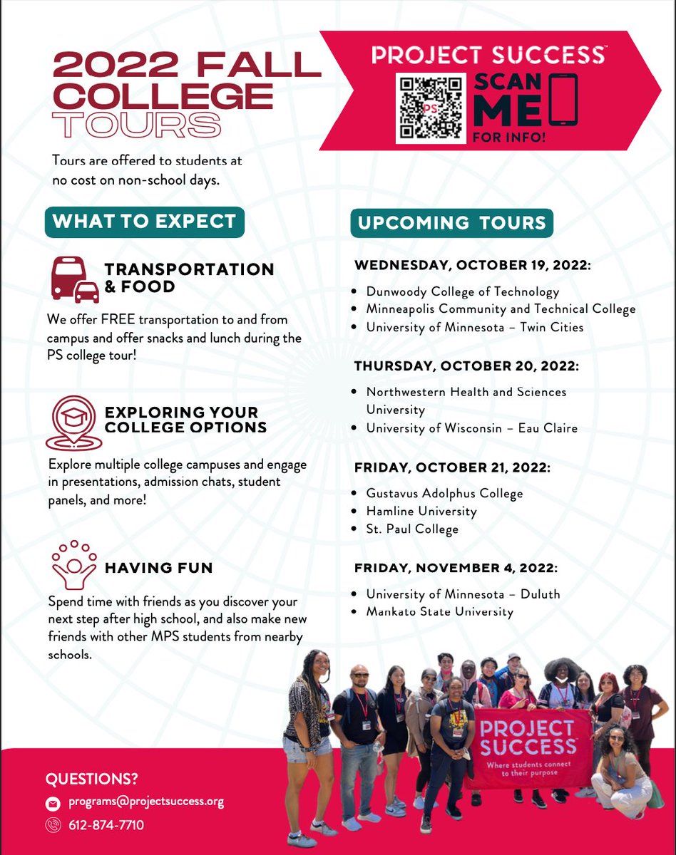 Hey, Tommies! Sign up for these #ProjectSuccess <a href="/DreamstoAction/">Project Success</a> College Tours!