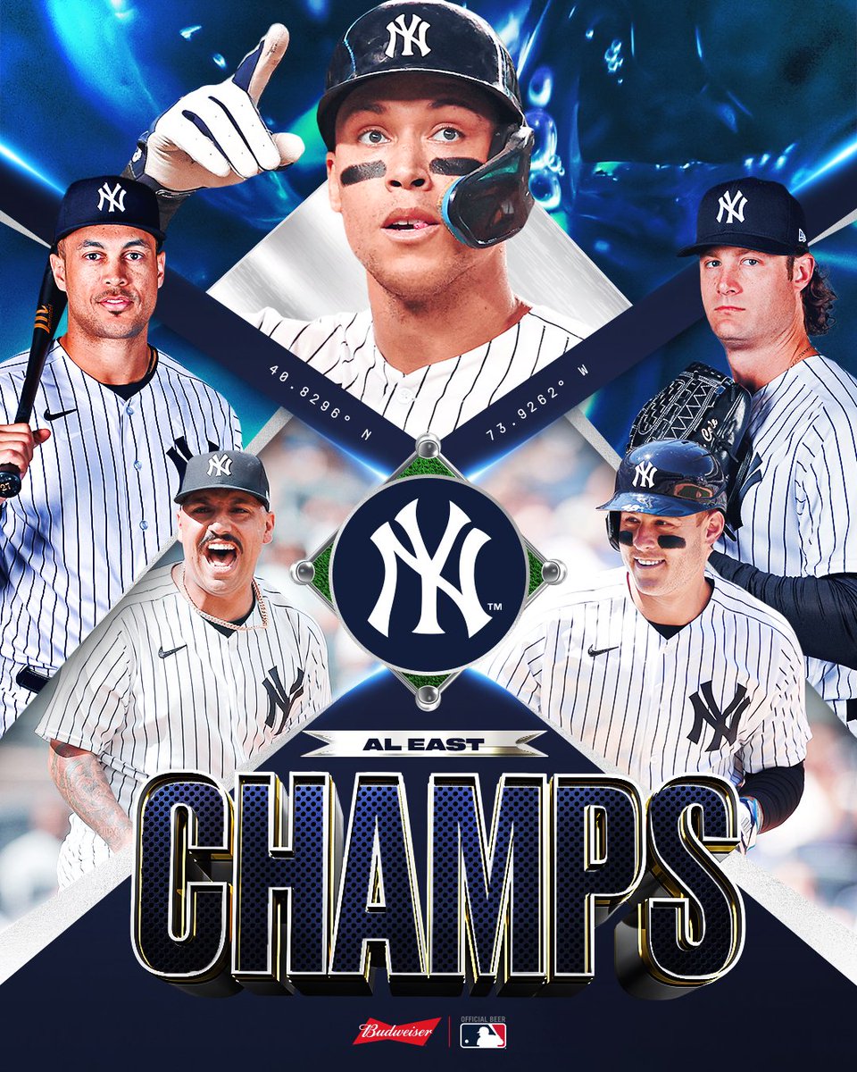 Start spreading the news: The AL East belongs to the Yankees! #CLINCHED