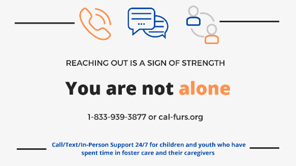 livewell_sd's tweet photo. Help spread the word! FURS is a free 24/7/365 resource to support children or youth who have spent time in #fostercare in CA and their caregivers. Learn more at https://t.co/ELwo82ymiv! #FURSCanHelp https://t.co/AWpmK4VZgS