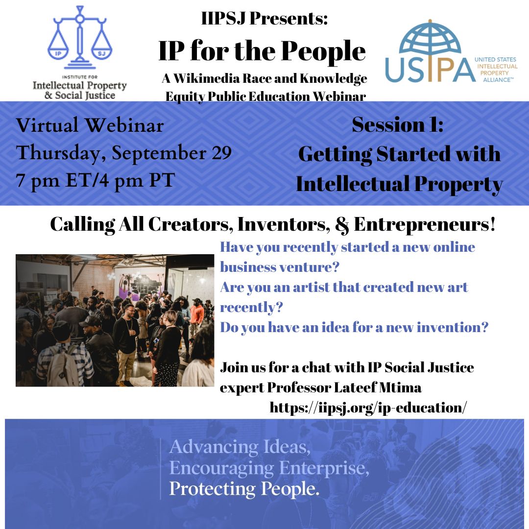 Please join us for a FREE webinar on intellectual property rights eventbrite.com/e/ip-for-the-p…