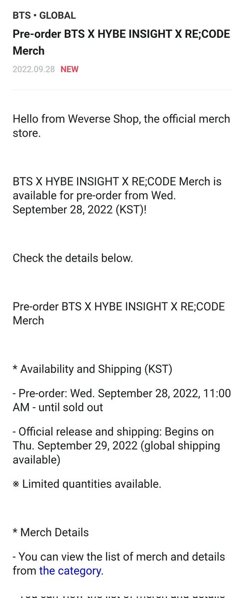 BTS X HYBE INSIGHT X RE;CODE] - Pre-order Sep 28 at 11am KST on
