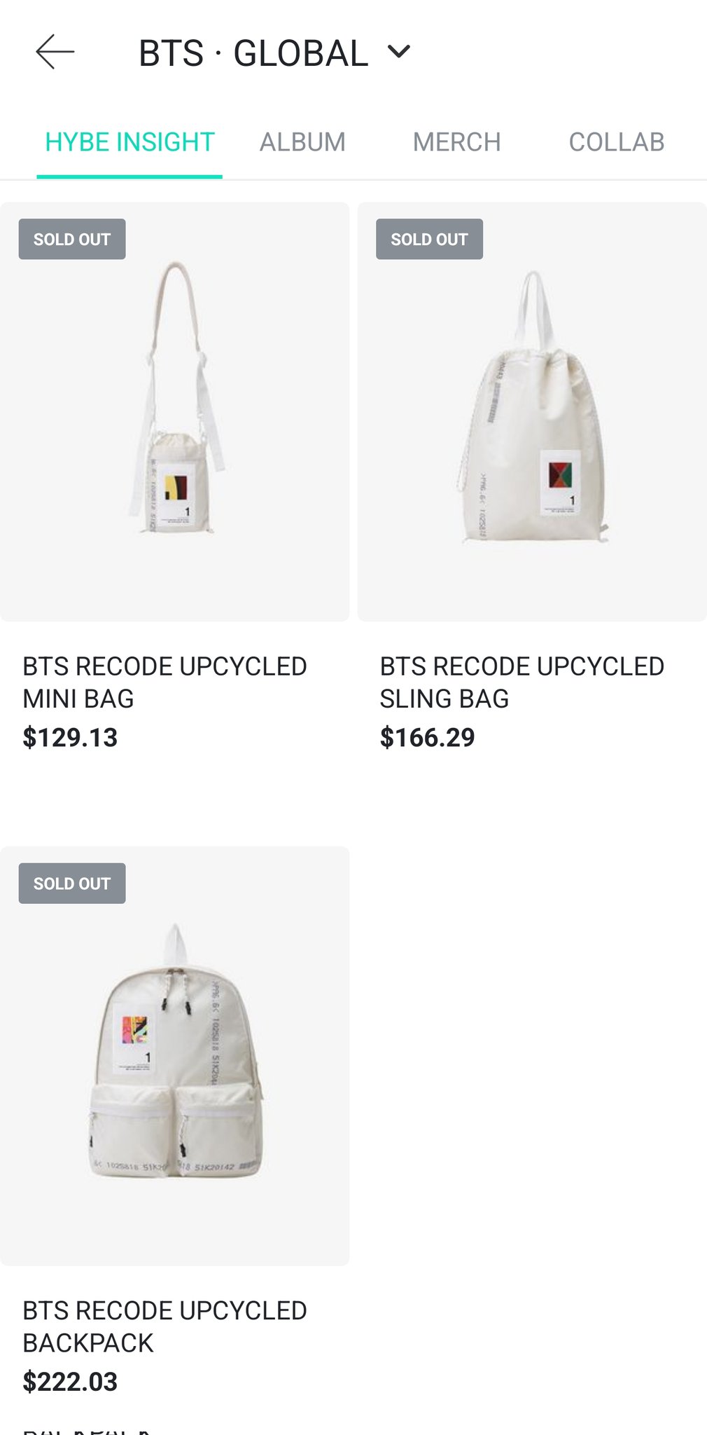 BTS V テヒョン テテ　RE CODE ミニバッグ HYBE INSIGHTアイドルグッズ