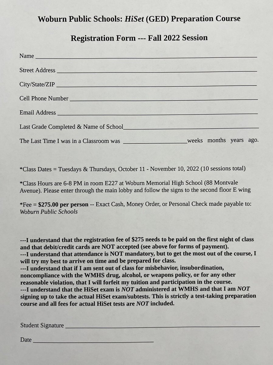 WPS HiSet (GED) Prep Course tweet media