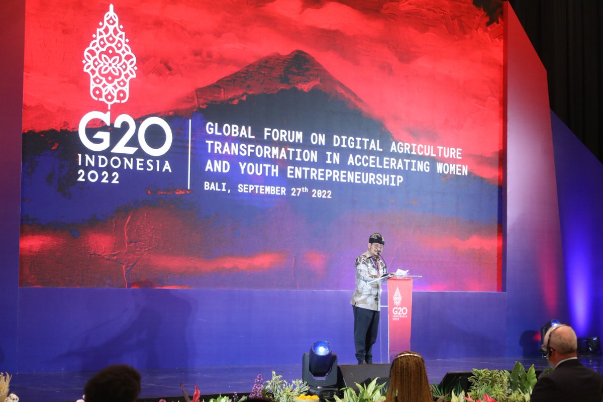 PusdiktanRI's tweet photo. Global Forum AMM G20, Mentan SYL Ajak Dunia Implementasikan Pertanian Digital https://t.co/gGdMIJjYXs