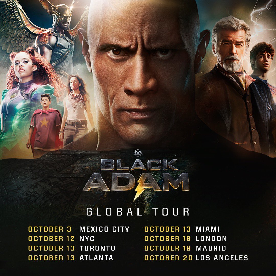 Dwayne johnson on twitter pumped to announce our blackadam global