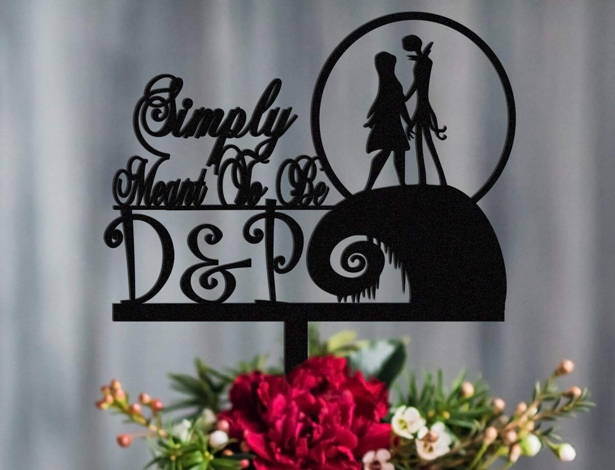 CustomSigns2011's tweet photo. #etsy shop: Personalized Simply Meant to Be Wedding Cake Topper, Halloween Cake Topper, Bride & Groom wedding Cake topper, Themed Christmas Cake topper https://t.co/gN90mQJXlM #wedding #simplymeanttobe #weddingcaketopper #jackandsally #nightmarebefore #christmas #acryl https://t.co/Qj1bX7qP4o