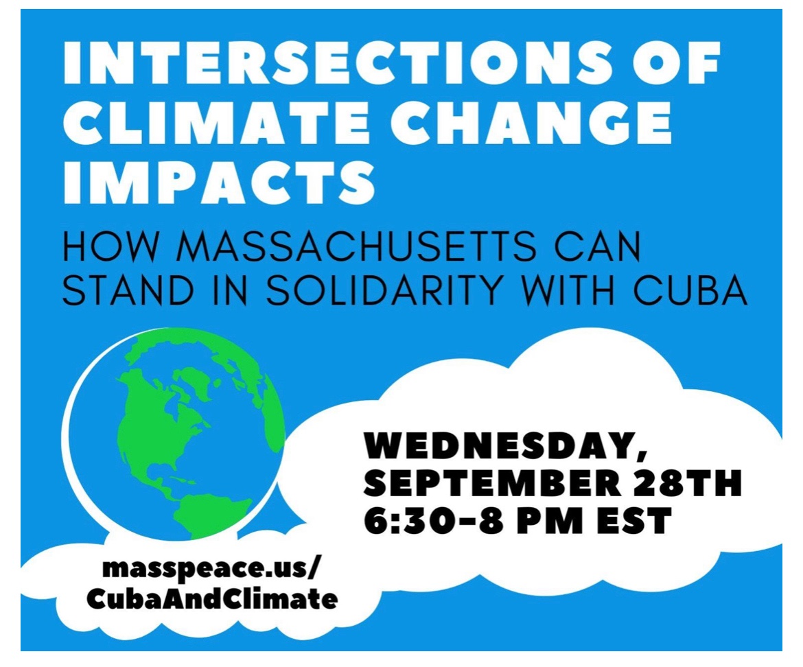 Only global solidarity will stop the climate disaster. Learn how Cuba is fighting climate change and how the US can better combat it at this great event tomorrow. Register here: us02web.zoom.us/meeting/regist…