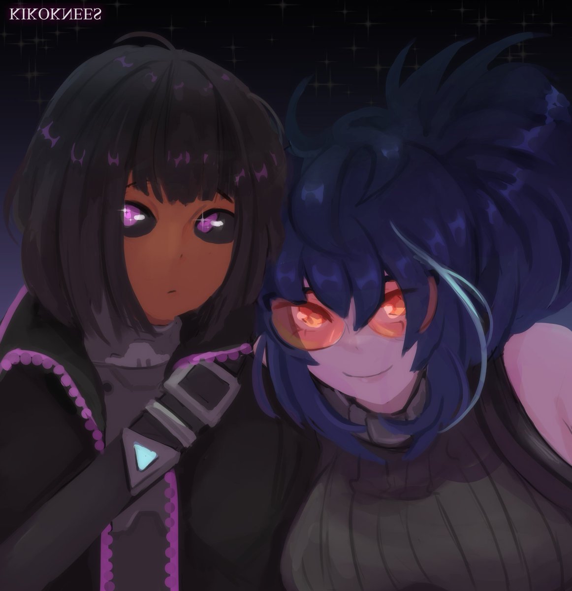 NANACHl's tweet photo. My friend drew me and cobalt b for me <3 #ToFArts #TowerofFantasy #ToFXX https://t.co/3mAVMwQnYb