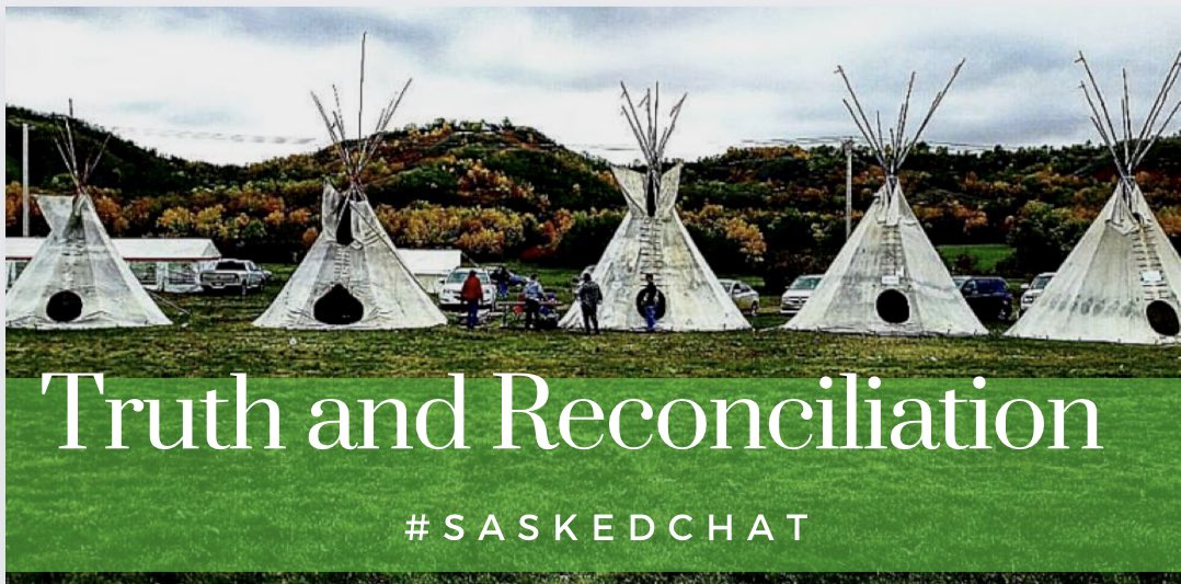 Get ready #SaskEdChat as this week we explore TRC and National Day for Truth and Reconciliation. Come out and join the exploration. @tgrantt @PrincipalSmart @kjehman @KelliWhite6 @karataylorKT @kfidelack @lhorsman @BKorchinski @MelnychukSherri @jessirv04 @Charjoypeters