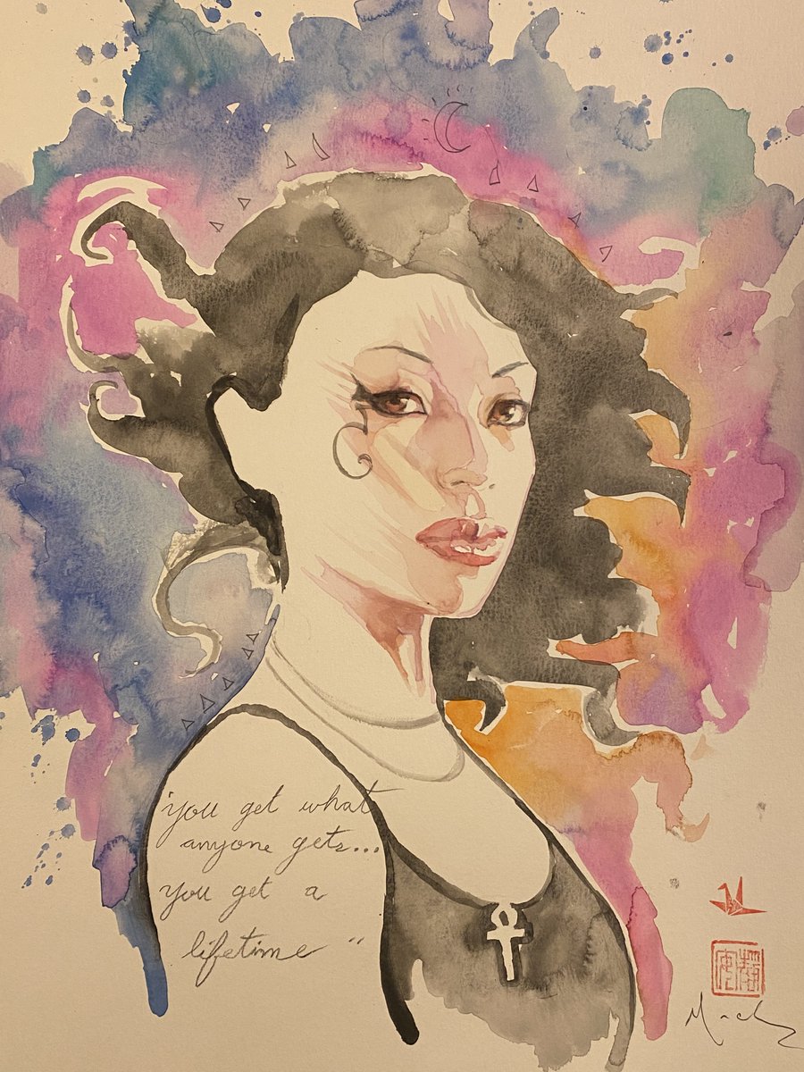 davidmackkabuki's tweet image. I have a house in Portland that is a Women's Recovery Shelter/AbuseTreatment Center. 
They were burglarized.
I'm offering this @neilhimself #Sandman Death painting to raise funds for them. Put your high bid below. 
Or send a donation of any amount here: paypal.me/lighthouse2021