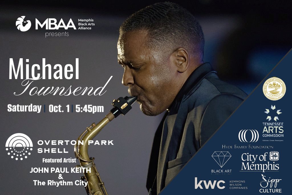 MBAAFireHouse's tweet photo. Don't miss Michael Townsend LIVE at @TheShell901 Saturday, Oct 1 before John Paul Keith and The Rhythm City! Meet us at the park! #ShellYeah #BlackArtAtThePark #MemphisMusic #MemphisStrong https://t.co/EG5je9Mw3k