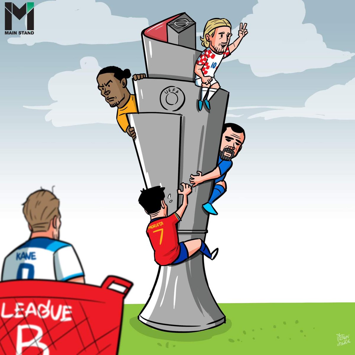 MainStand2018's tweet image. 4 ทีมสุดท้าย ยูฟ่า เนชั่นส์ลีก 2022-23
และทีมตกกระป๋อง

by เสือโหย ท่าเพลิน

#StandForAll #MainStand #สื่อกีฬาที่เข้าถึงทุกคน #MSGag #NationsLeague