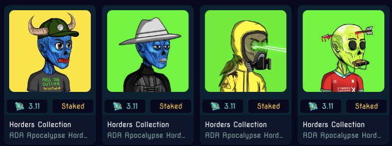 wolfofwhalest's tweet photo. @ada_apocalypse 4 outstanding collections. All staking and earning #hexonium @cardanolands with some killer deals on the floor. @jpgstoreNFT Keen for some #metalab. 
 #CNFTCommunity #CNFTs #cnftart 
Ada apocalypse
Ada apocalypse-Horders collection
3D apocalypse
The final voyage https://t.co/SmYm5zxyGP