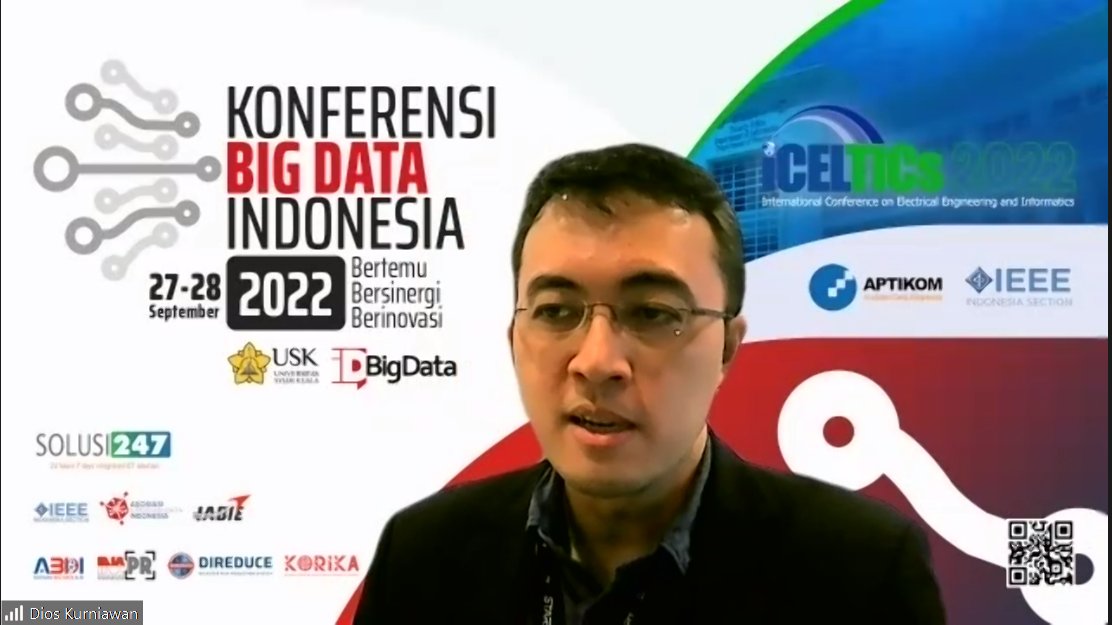 idBigData's tweet photo. Selanjutnya ada mas Dios Kurniawan dari Telkomsel dengan tajuk "Data Governance di Era AI dan Big Data".

#KonferensiBigDataIndonesia2022 #KBI2022 #idBigdata #BigData https://t.co/IQEShNRe0n