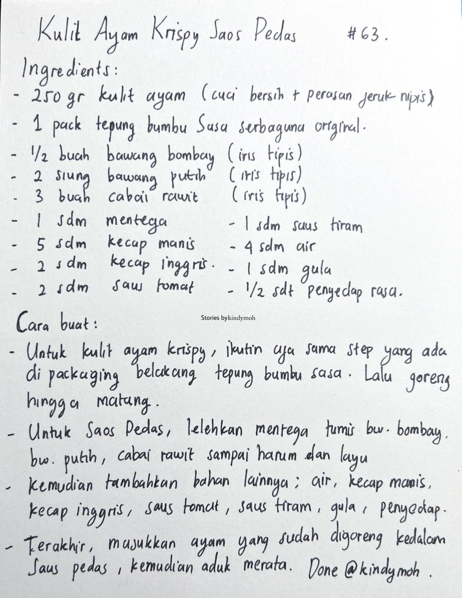 Kulit Ayam Krispy Saus Pedas 💯
Kemaren banyak banget nih yang nanyain resep ini.. Langsung aja gasken #masakhariini 🤤
 
👇🏻RESEP DIBAWAH👇🏻