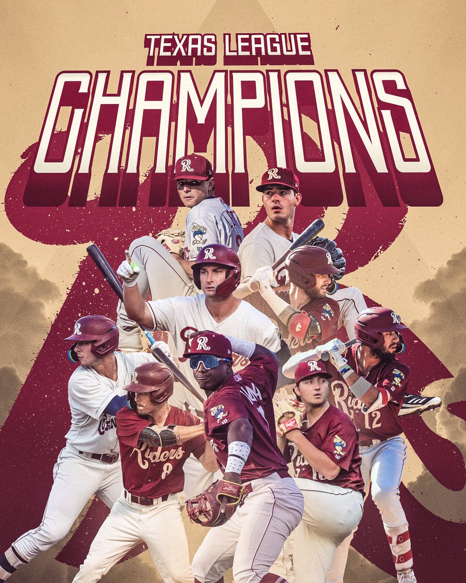 TEXPlayerDev's tweet photo. For the first time since 2004...

The Frisco RoughRiders are Texas League Champions! https://t.co/51KFn1Jepl