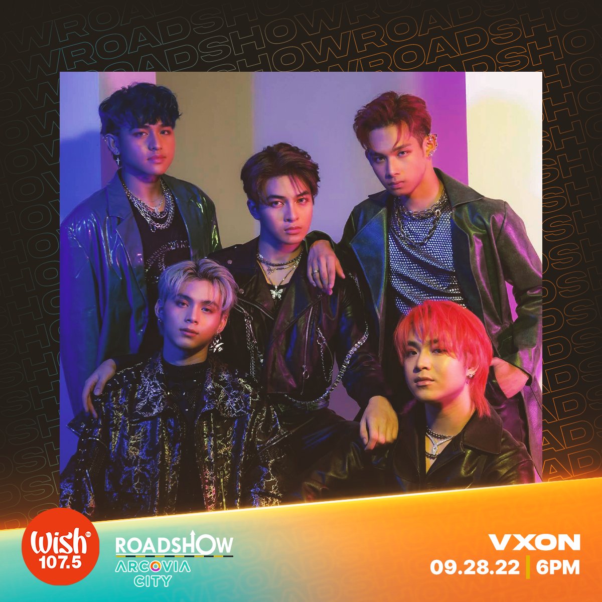 Pinoy boy group <a href="/VXON/">vxon</a> and singer-actress <a href="/RealKrystalBrim/">Krystal Brimner</a> will treat you to their Wish Bus performances! Don't miss them on today's Roadshow with <a href="/djalice1075/">Alice Ong</a>!

The roving musical vehicle will be at the Arcovia City in Pasig City.