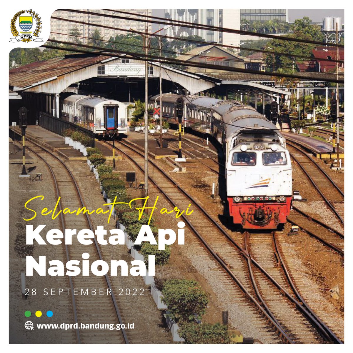 DPRDKotaBandung's tweet photo. Selamat ulang tahun untuk Kereta Api Indonesia yang ke-77.
Semoga PT KAI semakin baik dan berkembang dalam memberi pelayanan kepada masyarakat Indonesia.
.
.
.
#DPRD #DPRDKotaBandung #HariKeretaApi #KeretaApiIndonesia #KeretaApi https://t.co/GUxB3lj11D