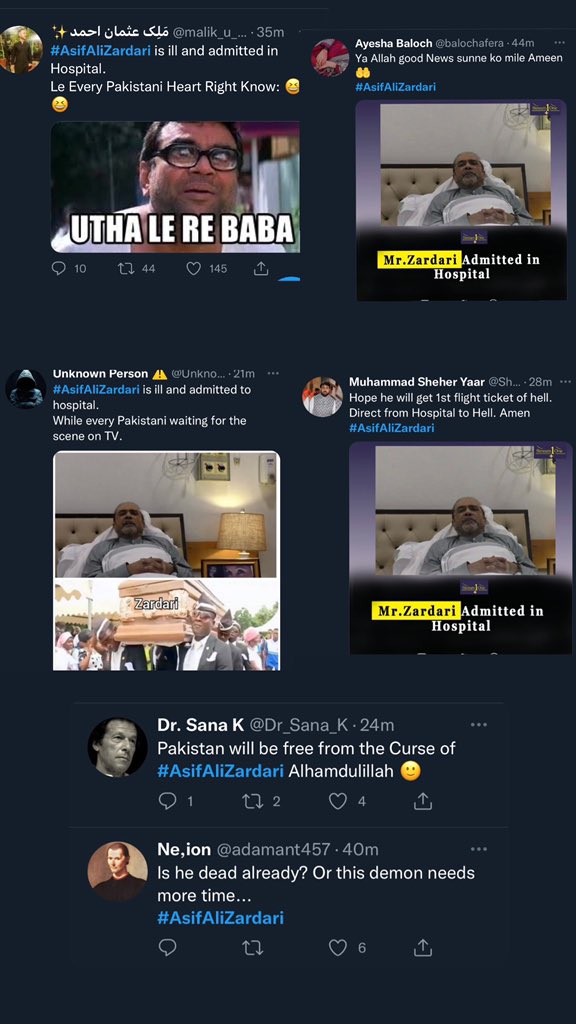 Mrwalee147's tweet photo. Meanwhile the Nation is praying for #AsifAliZardari https://t.co/FqoN7avf02