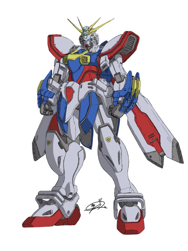 no humans mecha robot v-fin solo white background standing  illustration images