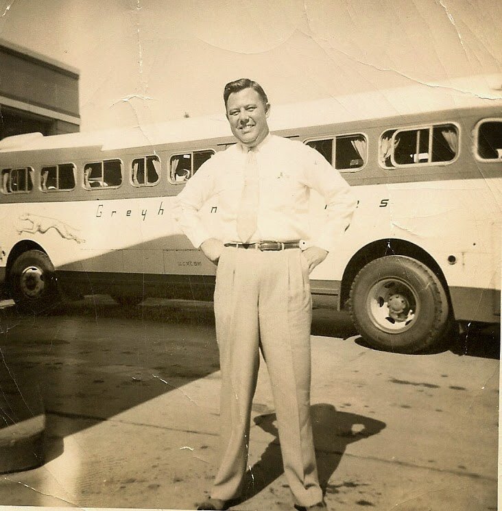 MIShouldTalk's tweet photo. This is now a fancy restaurant in Jackson, TN. After WWII it was my family’s business. Here’s my grandad who returned from the war to buy the @GreyhoundBus station and my grandmother who ran the ticket booth! Thanks @EmilyDCrowell for the now picture! https://t.co/u17tbGdEP7