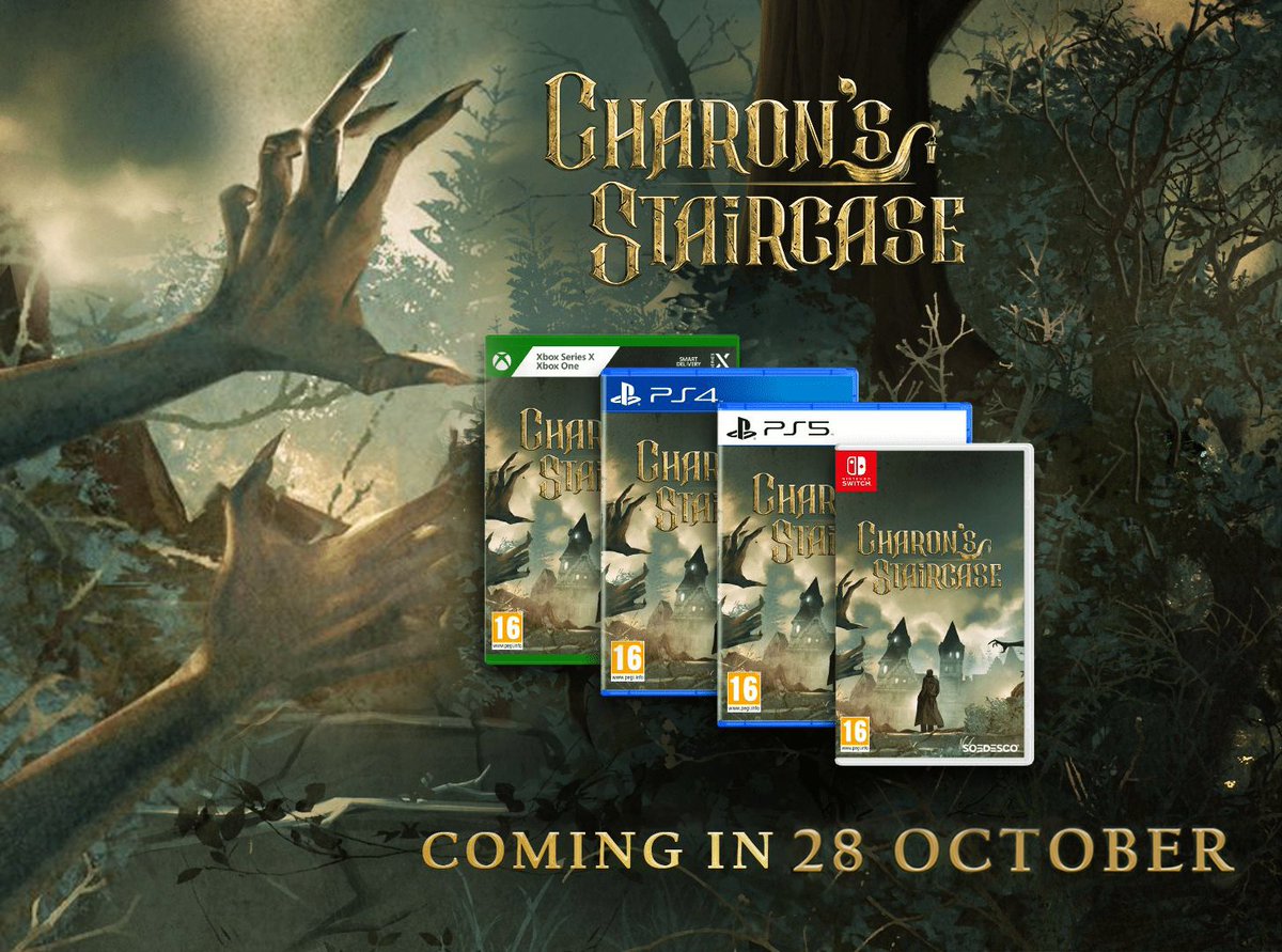 We are very excited to confirm the release date for Charon's Staircase game! 

On 28 October 2022, the game will be released on Steam and Epic Games Store, and will also be available on PS4™, PS5™, Xbox One, Xbox X|S Series and Nintendo Switch!!! 😁

#CharonsStaircase #gamedev