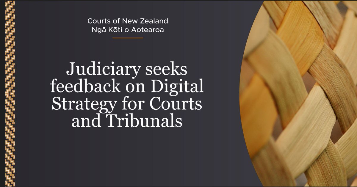 There are only two days remaining to submit feedback on the draft Digital Strategy for Courts and Tribunals. Have your say on the future of court operations in New Zealand

sen.nz/02wvmx