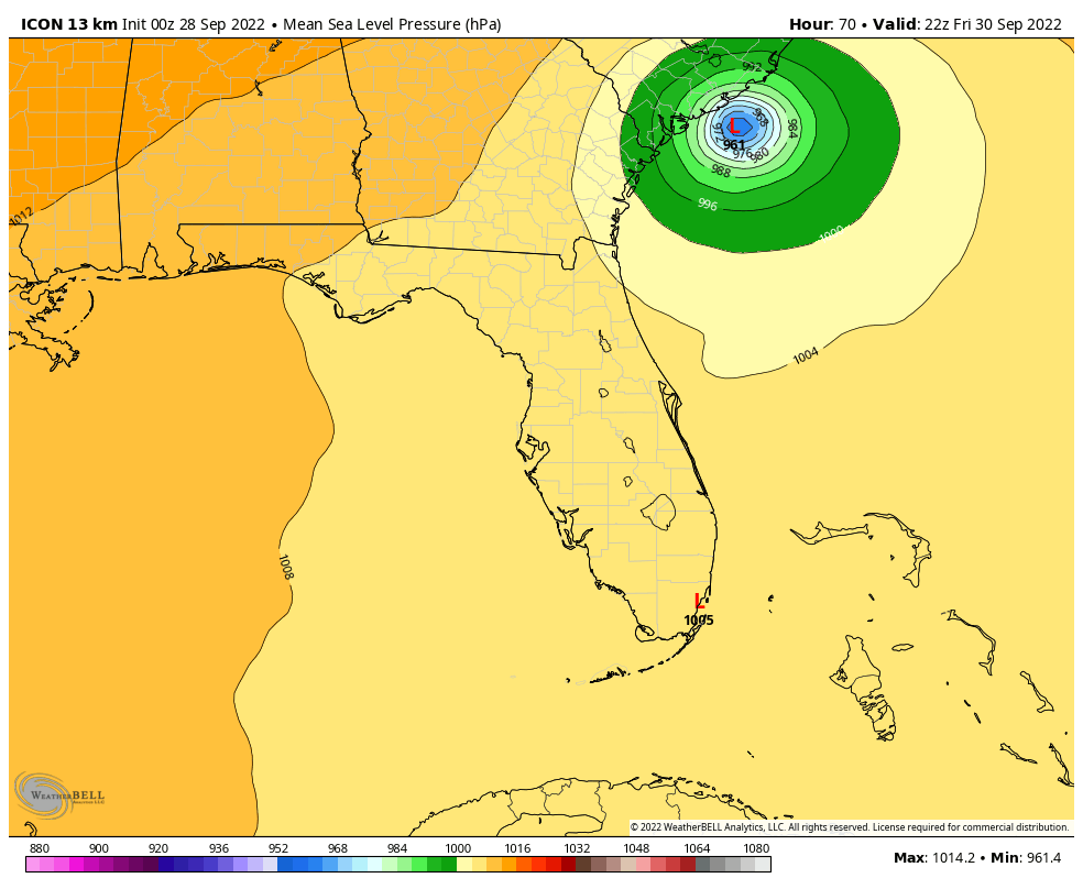 Joe Bastardi on Twitter: "ICON almost as strong SC landfall as Fla