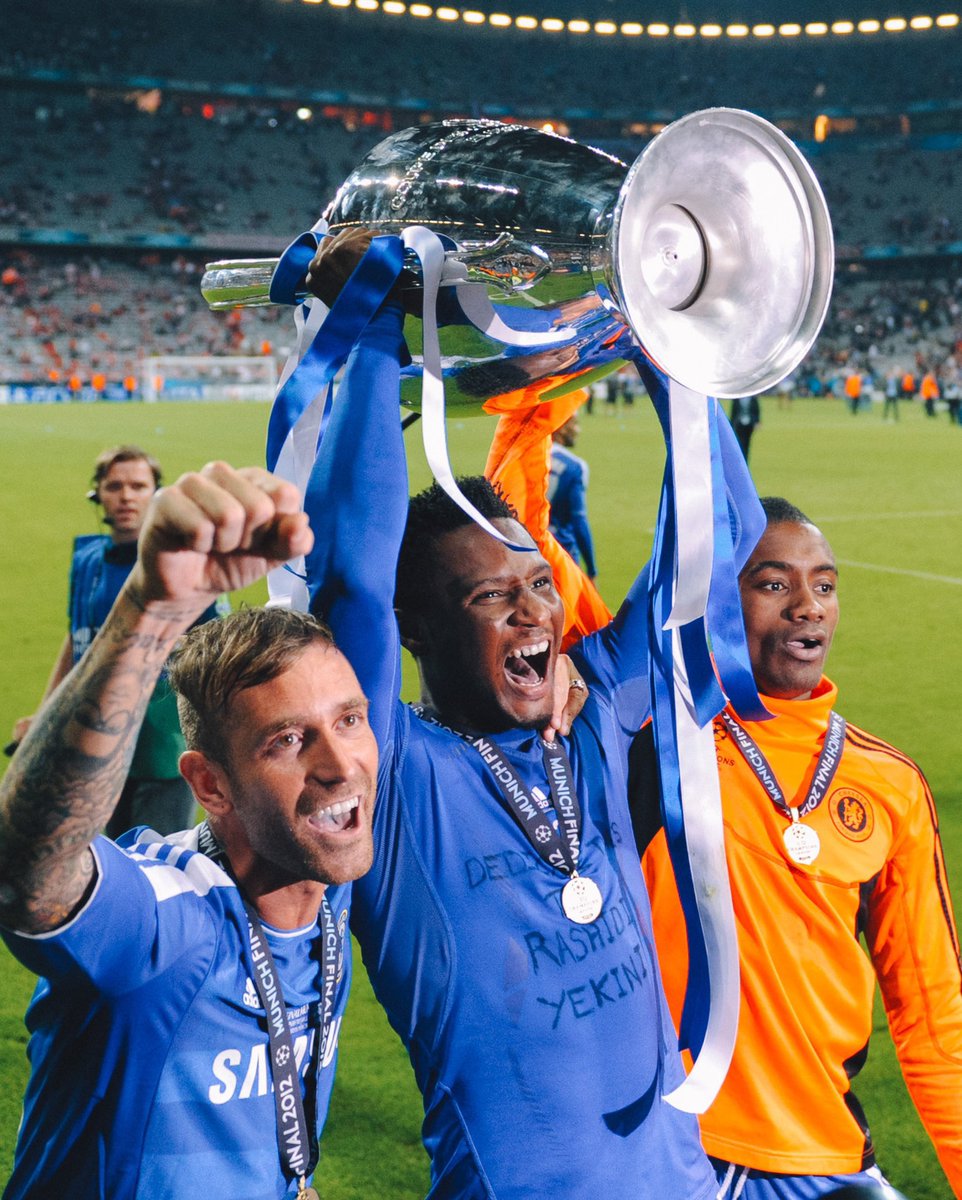 CFCBengaluru's tweet photo. Happy Retirement to one of our Munich heroes, John Obi Mikel @mikel_john_obi 
#ChelseaFC #Munich2012 https://t.co/5lIrxwFiUQ