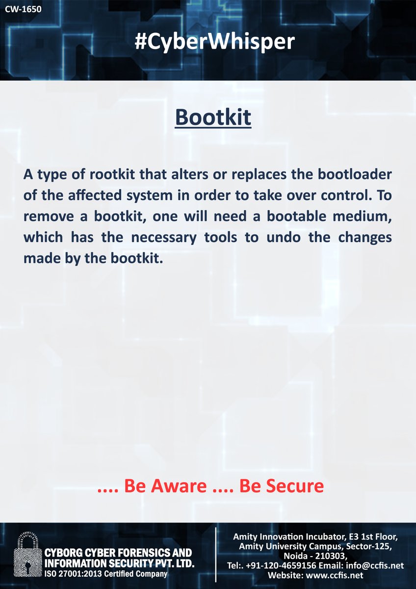 jssodhi's tweet image. #CyberWhisper #CyberSecurity #Bootkit