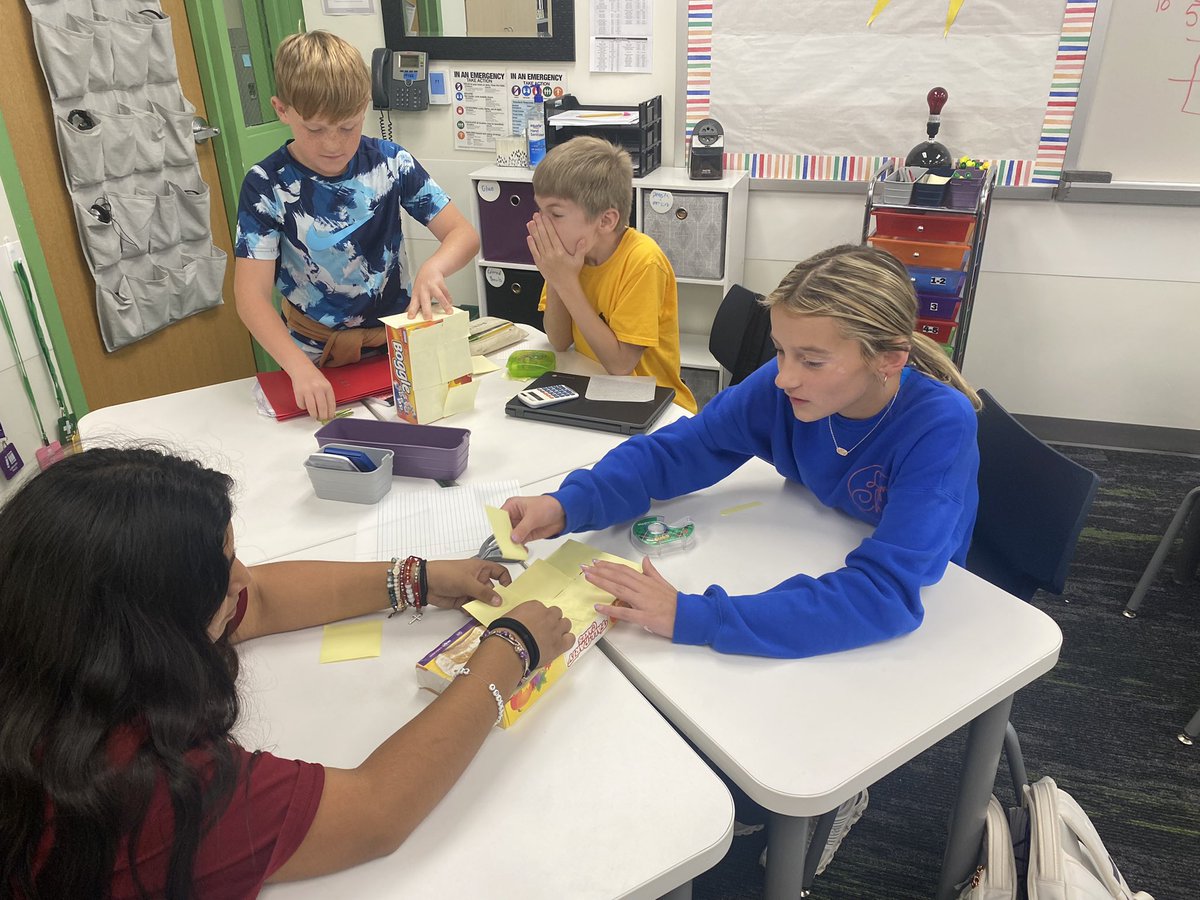 pmatuszeski's tweet photo. Covering the surfaces of 3-dimensional objects in order to discover what the surface area of a 3-dimensional object means. #mathisfun @pmatuszeski @Kirn_MS @CBCommSchools https://t.co/zKoQCxde73